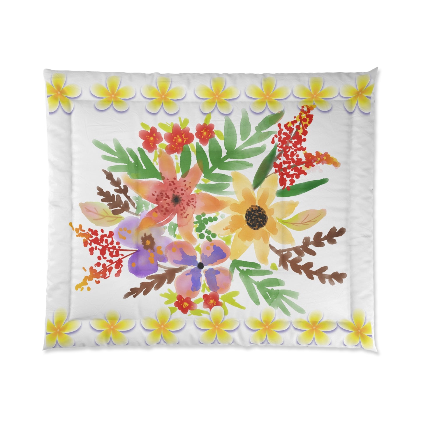 The Ultimate Doona Blanket Comforter - with Flower and frangipani edges