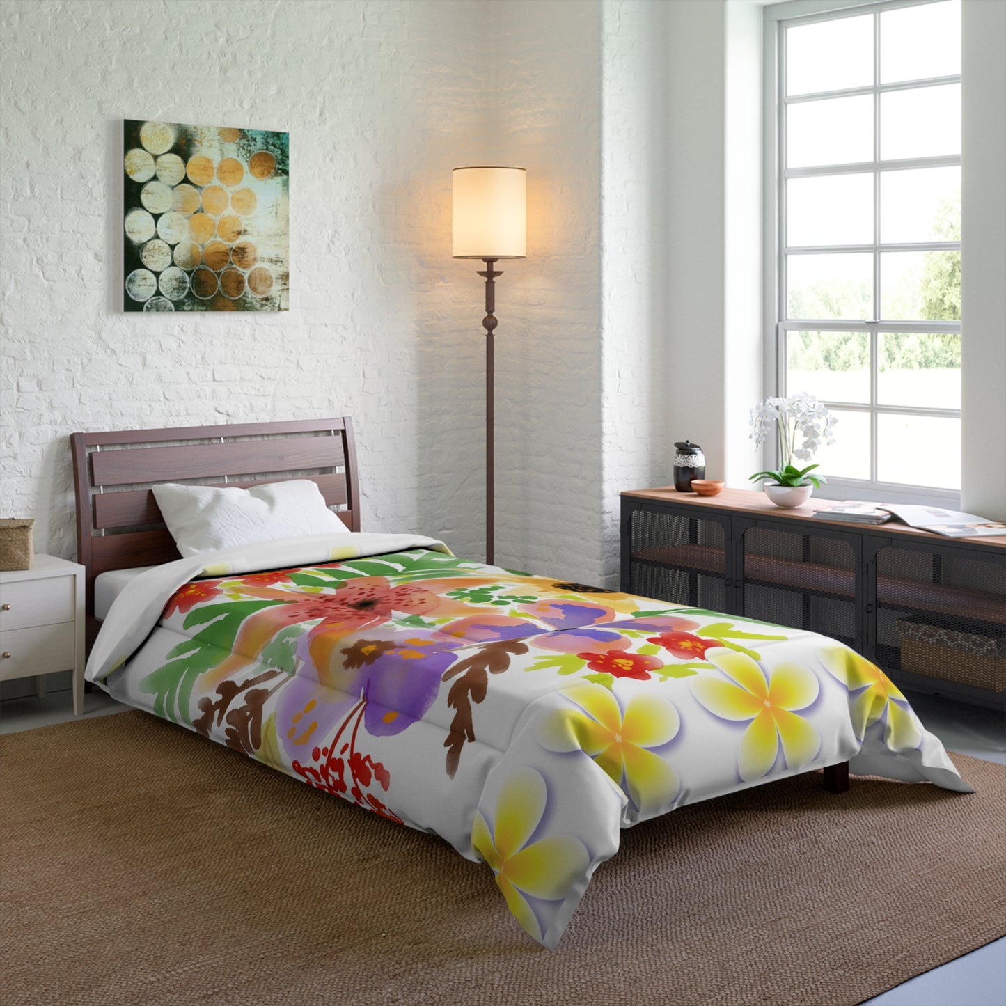 The Ultimate Doona Blanket Comforter - with Flower and frangipani edges